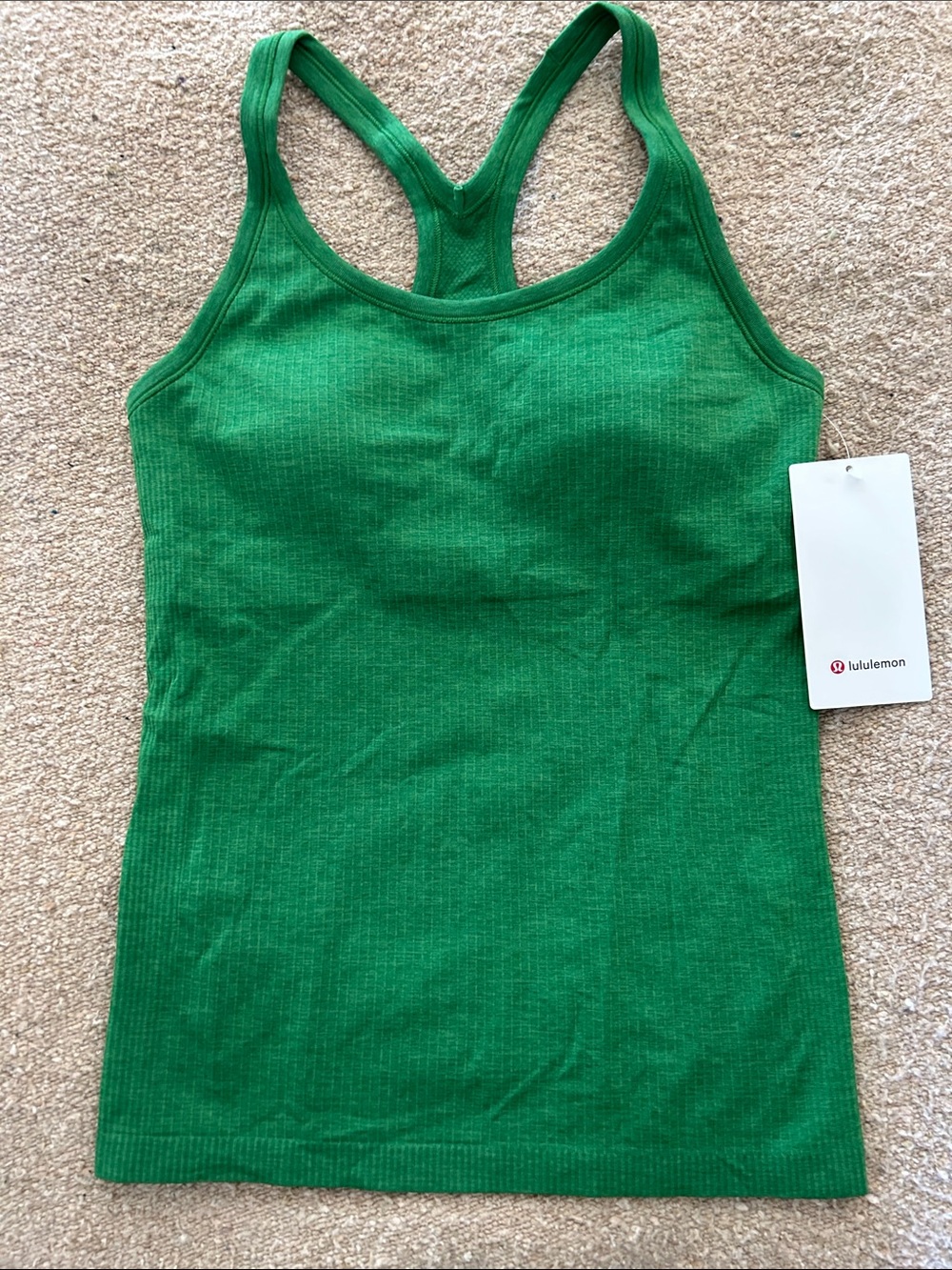 lululemon athletica Emerald Green Ribbed Racerback Tank